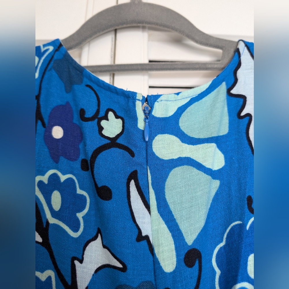 RHODE Blue & Aqua Floral Wide-Leg Jumpsuit - Picture 9 of 15